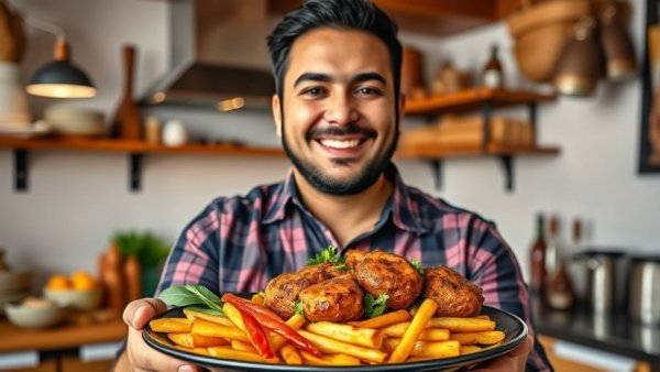 Authentic Peruvian recipes featuring chuletón in a modern kitchen.