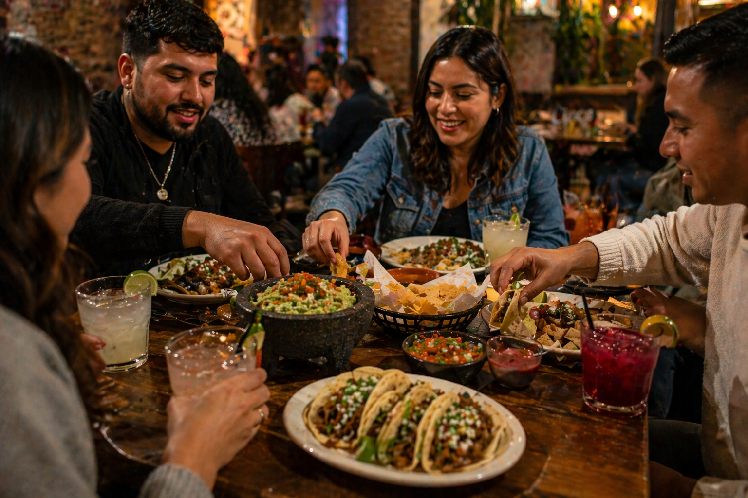 cinco de mayo dining at mexican restaurant scene