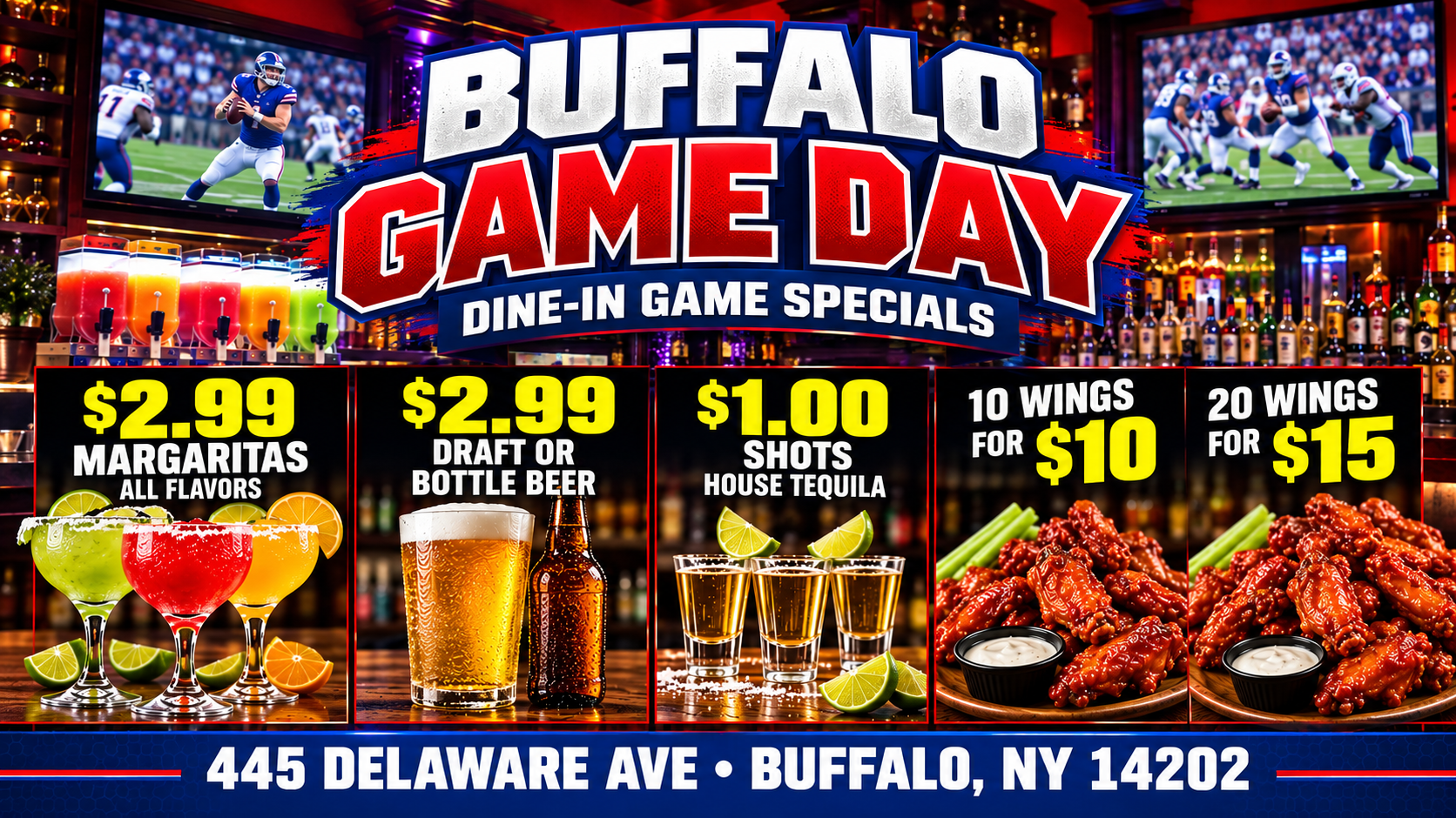 Buffalo Football Dine-In Specials in Buffalo, NY
