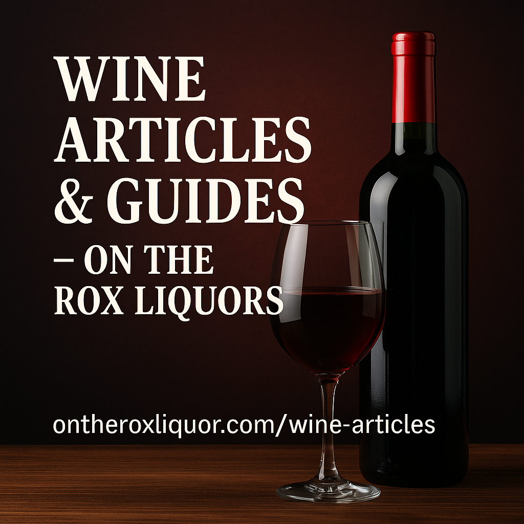 Wine Articles & Guides graphic linking to wine articles at On The Rox Liquors.