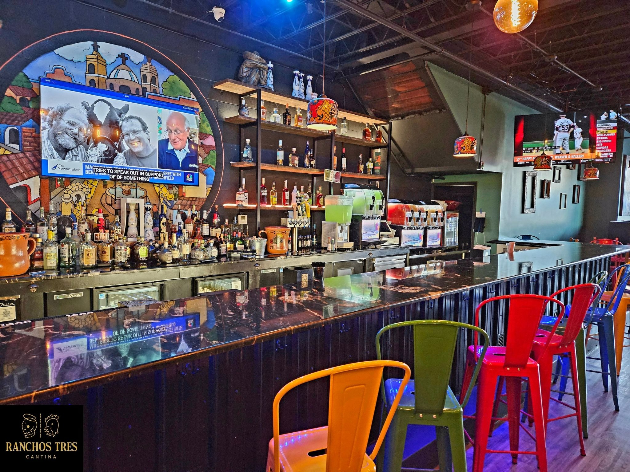 bar at ranchos tres cantina in north tonawanda, new york