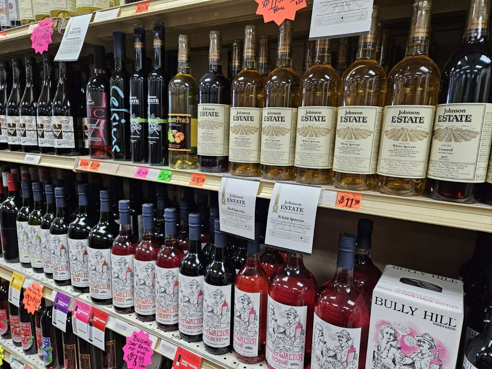 Wine and spirits selection at a liquor store in Amherst NY