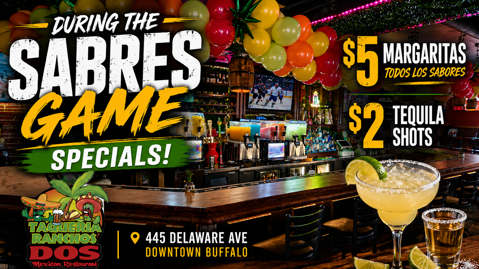 sabres games specials at taqueria ranchos dos buffalo
