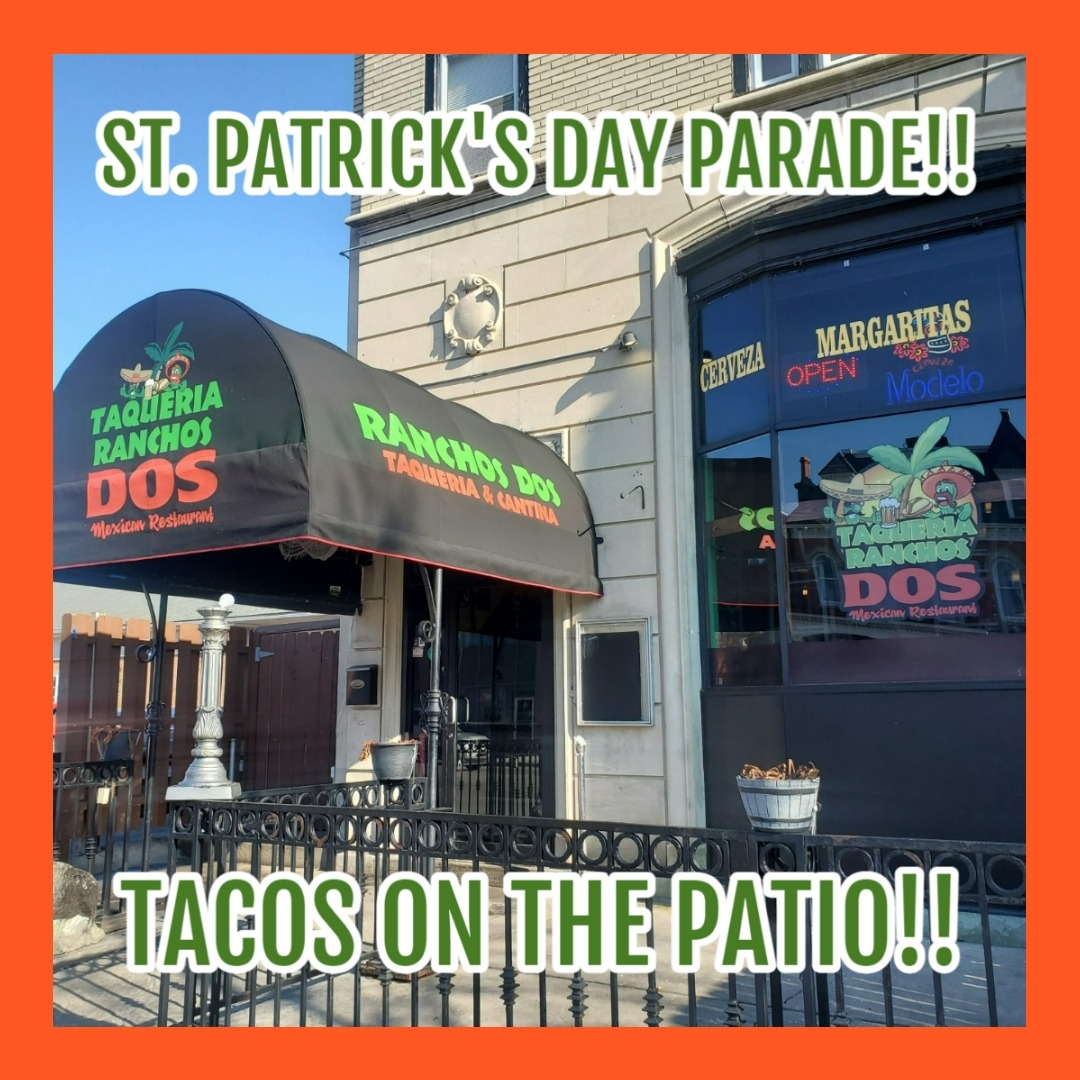 st. patrick's day tacos on the patio at taqueria ranchos dos