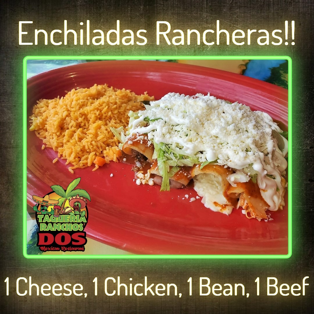 enchiladas rancheras at taqueria ranchos dos in buffalo new york
