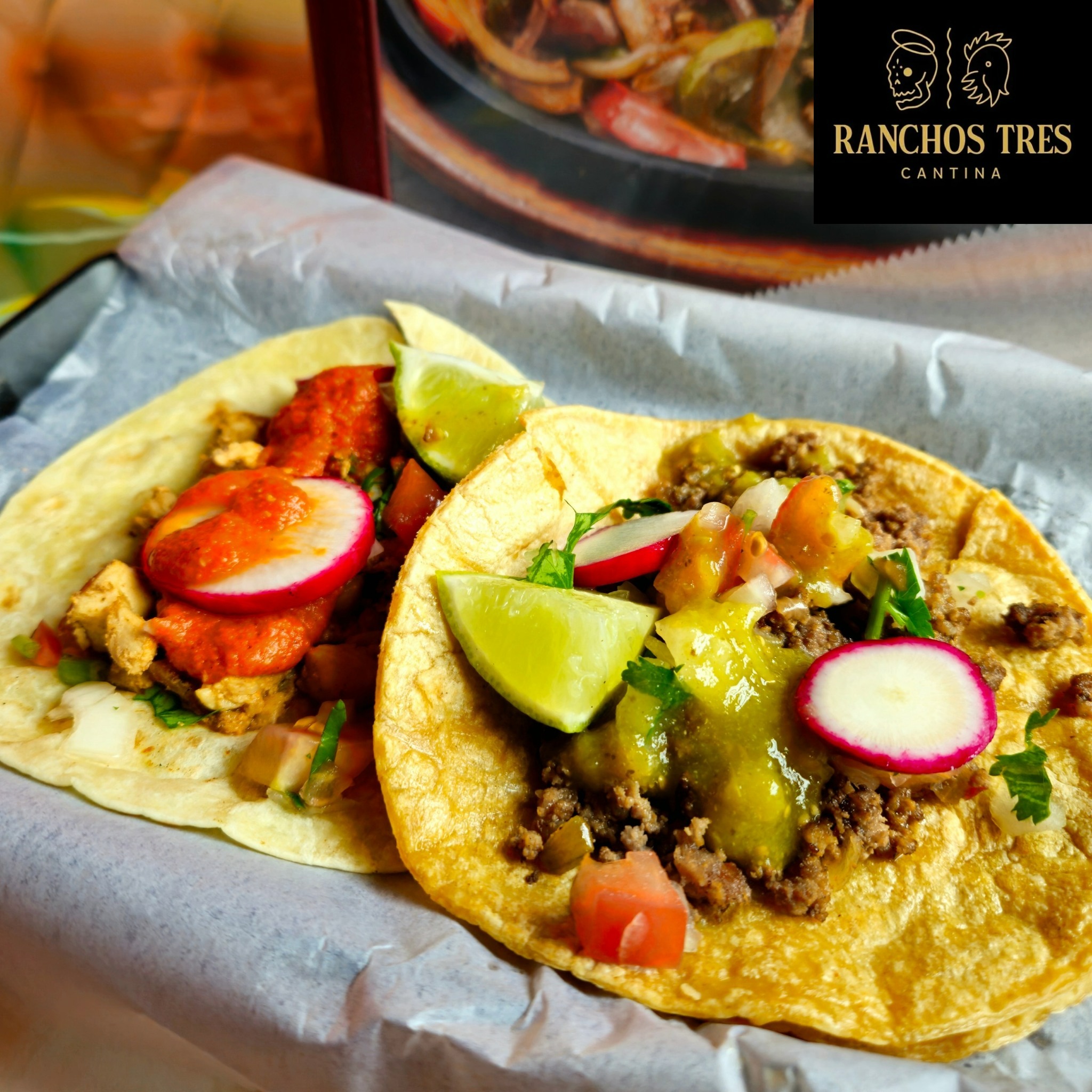 authentic mexican tacos at ranchos tres cantina