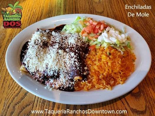 enchiladas de moles at taqueria ranchos dos buffalo ny