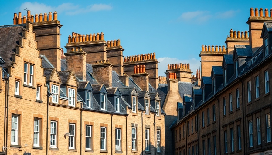 Traditional Scottish buildings highlighting average house price Scotland