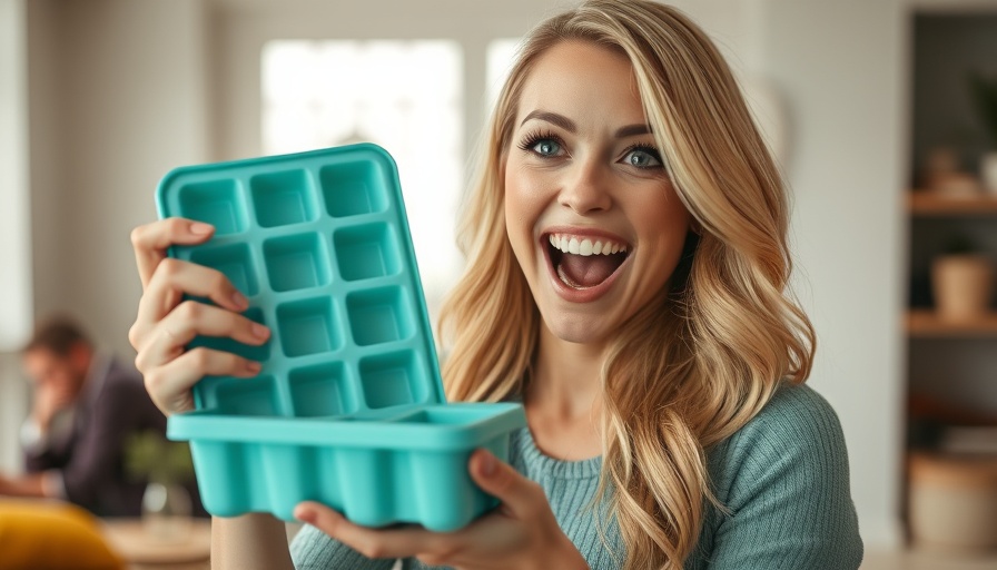 Woman holding £10 budget Christmas gift idea for kids, excited expression.