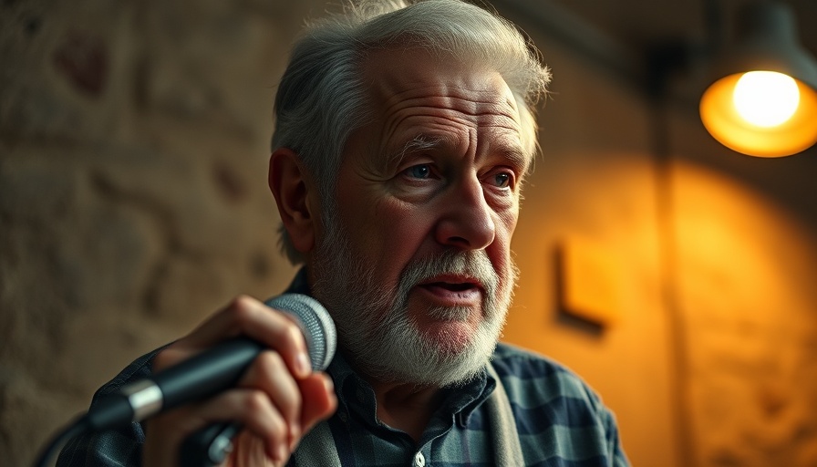 Elderly man discussing how to help someone in a cult during podcast.