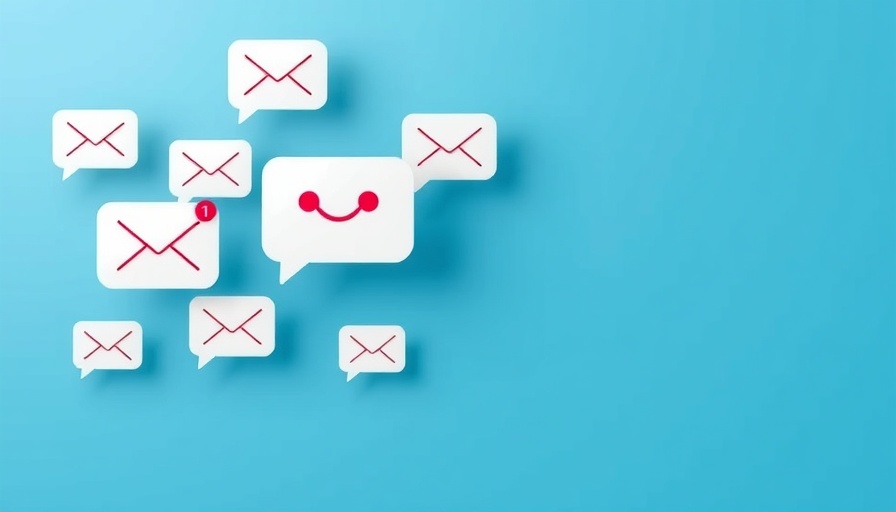 Conceptual image of dead email list with email icons and alerts.