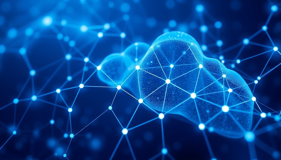 Futuristic digital cloud network in a connected data ecosystem for AI.