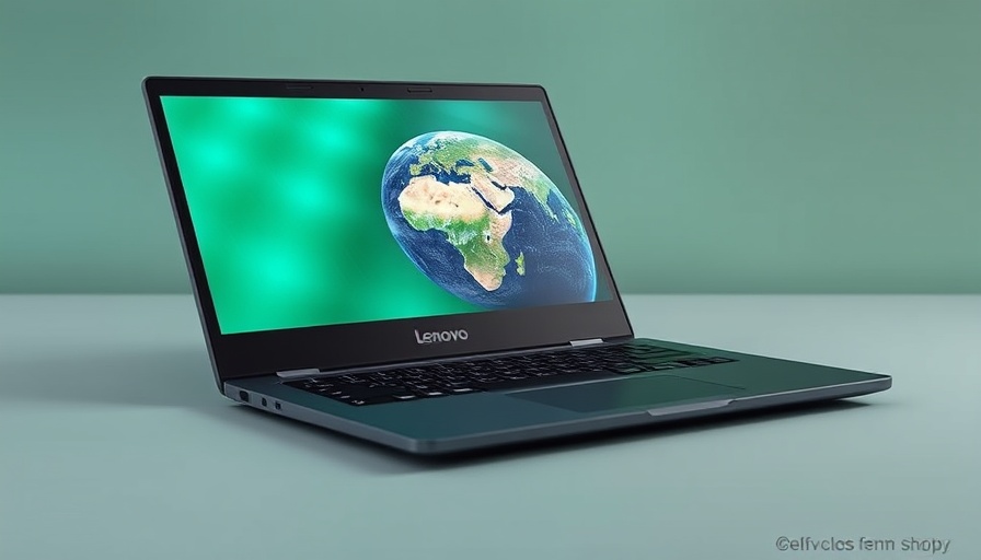 Sleek Lenovo Chromebook showcasing an Earth view.