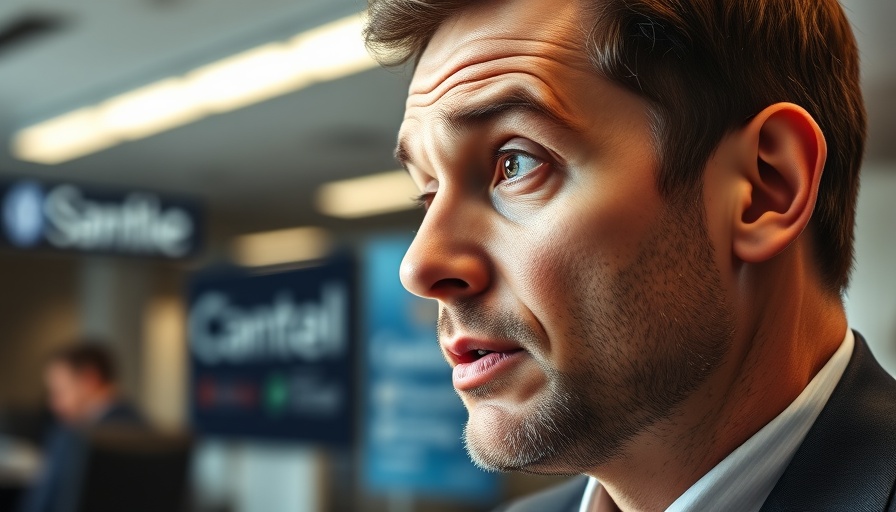 Close-up of man discussing market profits in an office setting.