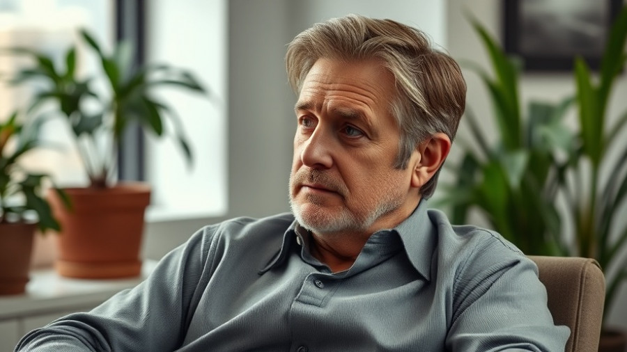 ProHawk AI for good: Man thoughtfully sitting indoors with potted plants.