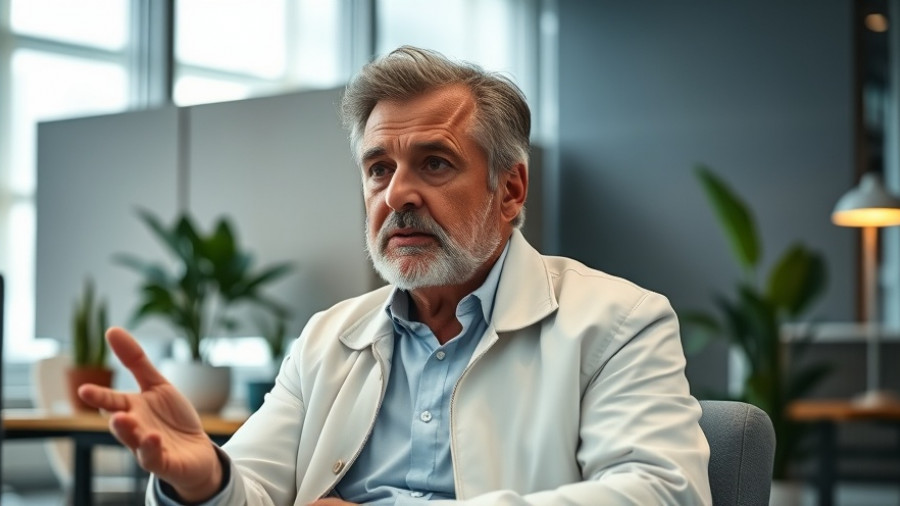 Person discussing police powers warning in an office setting.