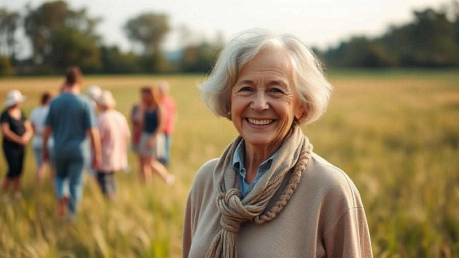 Katherine Connolly smiling in open field during Irish presidential election.