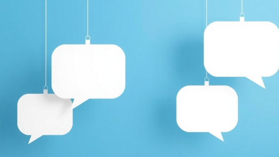 White speech bubbles hanging against a blue background, homes sell quickly concept.