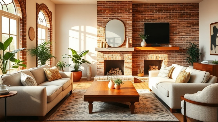 Cozy living room ideal for Airbnb investment strategies with stylish decor.