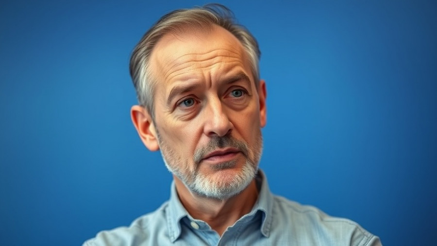 Middle-aged man discussing renter's rights bill and homelessness