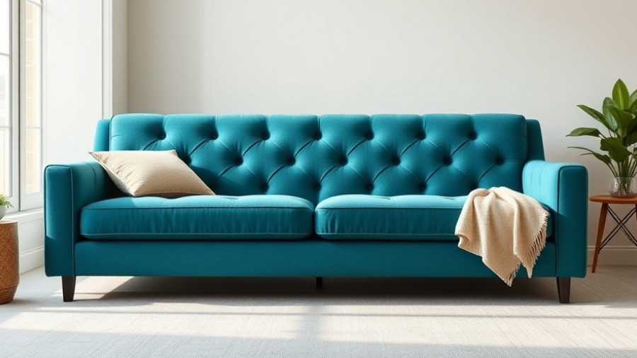 Affordable sofa bed in a stylish modern living room.