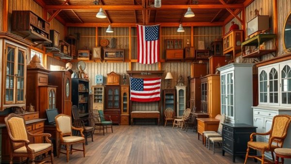 Furniture store reflecting effects of tariffs on America's industry.