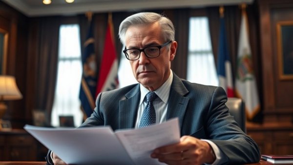 Senior executive reviewing documents in office to reduce obesity drug prices.