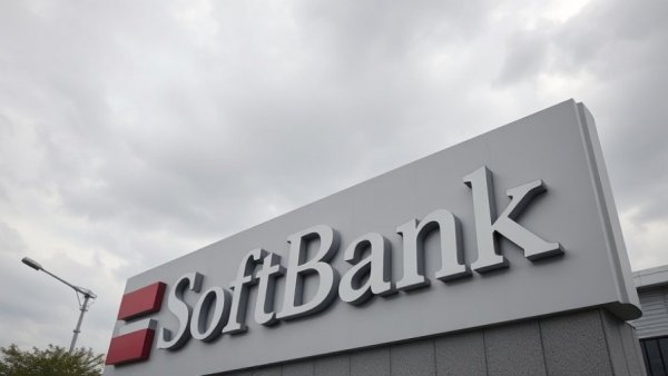 SoftBank sign under cloudy sky, related to AI hype cycle.