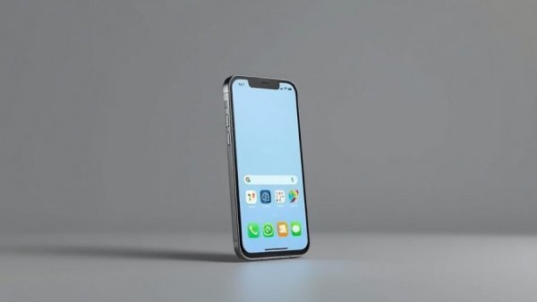 Sleek smartphone on gray background - lessons from Fire Phone innovation.