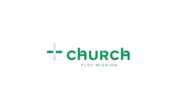 Church logo promoting regular Bible based preaching, minimalist design.