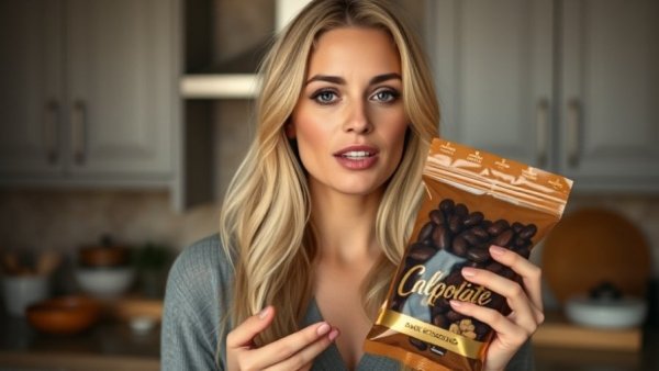 Woman suggesting Christmas food stash ideas in kitchen