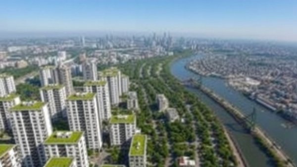 Aerial view of urban development in Wandsworth; relates to landlord licensing.