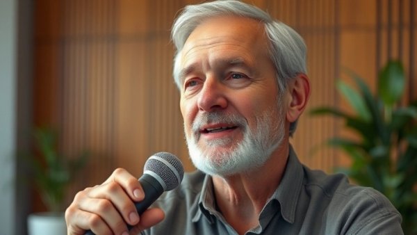 Man in studio discussing assisted suicide and hope.