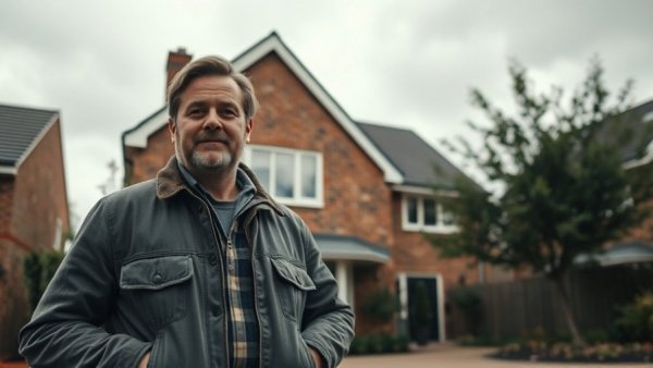 Man discussing underfloor heating installation in Derbyshire setting.