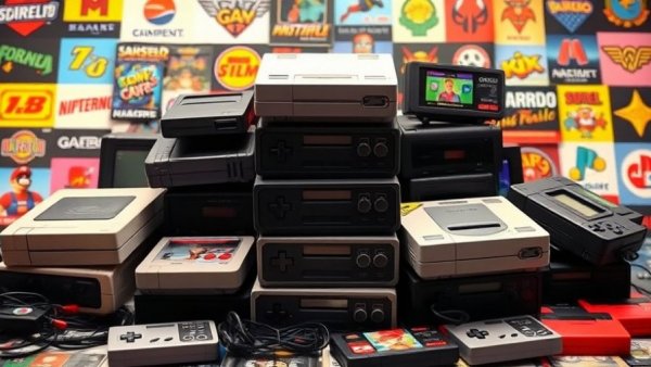 Collection of vintage video game consoles and cartridges showcasing how to store vintage video games.