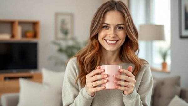 Casual woman discussing rental price trends with a relaxed smile.
