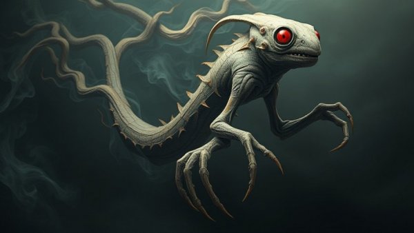 Surreal abstract creature on noise pop album cover Forever in Your Heart.