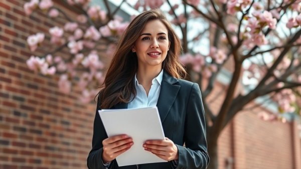 Professional woman holding documents outside, related to UK income tax changes for property investors.
