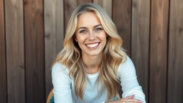 Smiling woman outdoors in a pink blazer, first-time home buyers education.