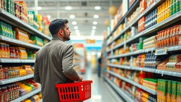Prayer for provision during Christmas shopping in a store aisle.