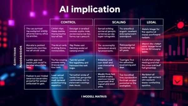 AI inference matrix for small businesses, data focus visualization.