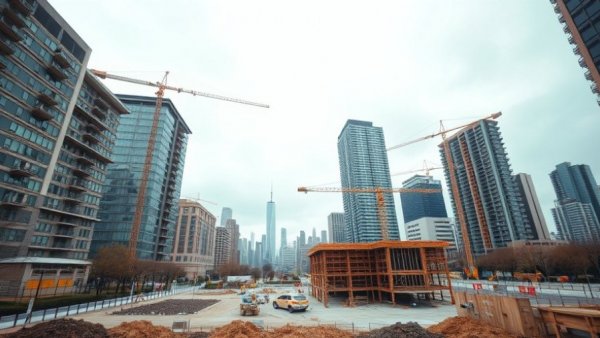 Liverpool Waters property development site and cityscape under cloudy skies
