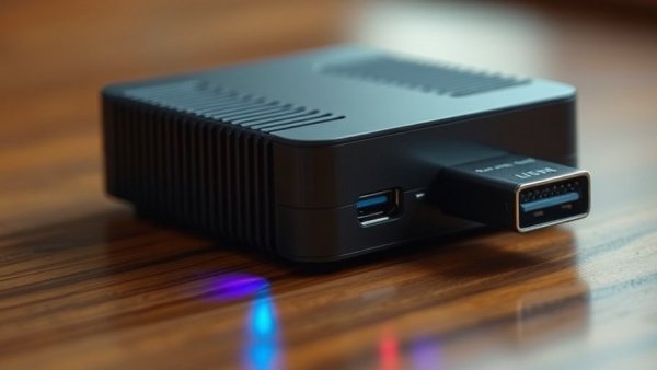 Microcomputer device with LED for WireGuard server setup, highlighting business resilience capability.