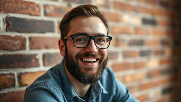 Smiling man with glasses and blue shirt for Budgeting Secrets.