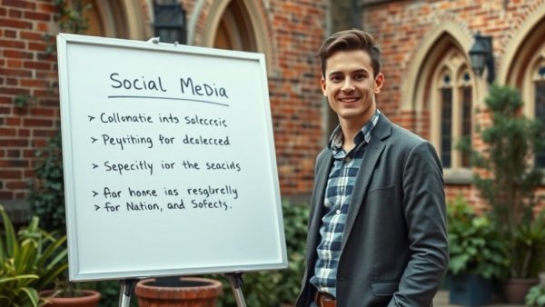 Breaking Social Media Rules in Church Engagement: A young man presents social media strategies outdoors.