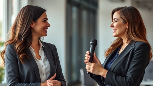 Estate agents discussing mortgages, engaging in conversation in an office.