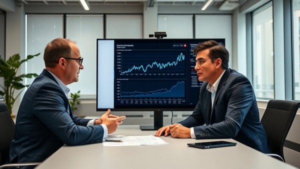 Why Markets Jump on Mondays: Two professionals in a virtual meeting.