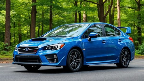 2026 Subaru Impreza park amidst lush greenery, showcasing reliability.