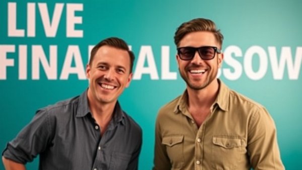 Live show hosts discussing global liquidity trends in investing.