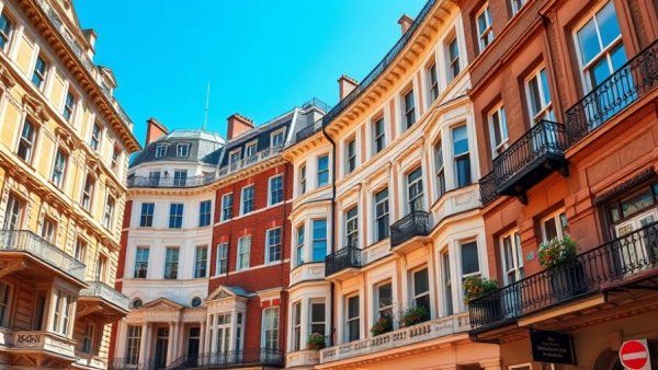 Post-Budget Property Activity: Elegant historic buildings in sunny city.